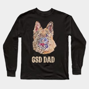 German Shepherd Dog Dad Father's Day Gift Long Sleeve T-Shirt